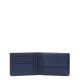 Aye Мъжки портфейл от естествена кожа с отделения за карти и монети и RFID в син цвят - Мъжки портфейли