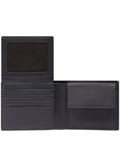 Kiri Мъжки портфейл с отделение за монети и карти и RFID защита Черен - Kiri